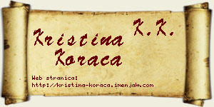 Kristina Koraca vizit kartica
